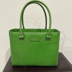 KATE SPADE Wellesley Quinn Emerald Green (306)Leather Satchel Handbag WKRU 1428